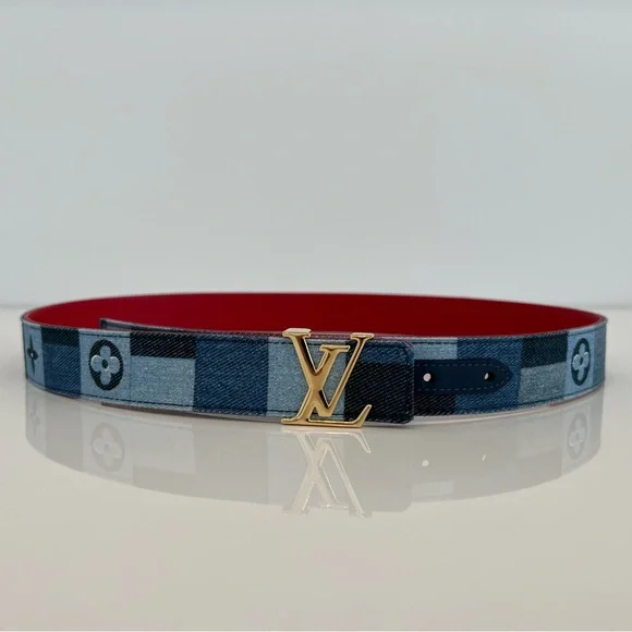 Louis Vuitton | Accessories | Louis Vuitton Denim Belt Gold  display picture 1